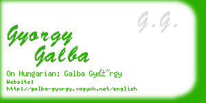 gyorgy galba business card